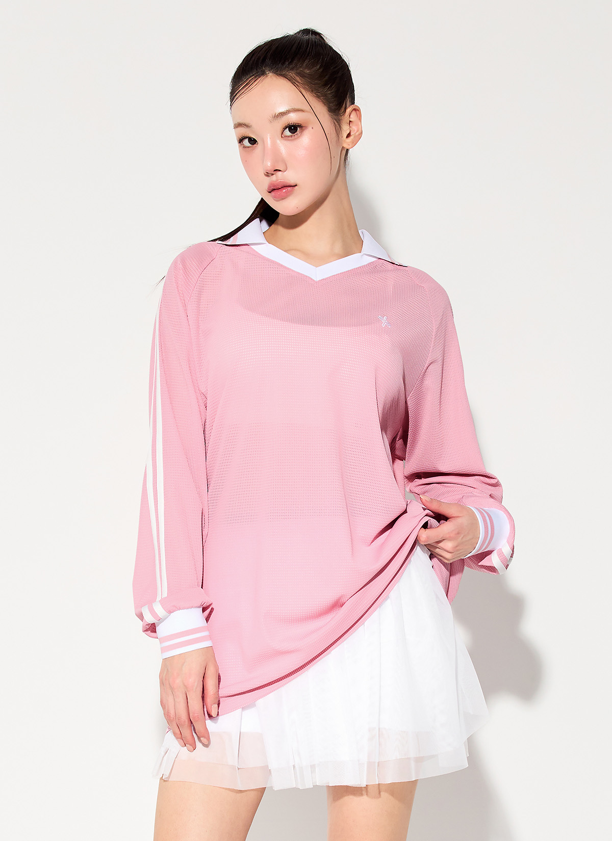 Áo Mesh Trackline Open Collar - XFL2TL1112 - Ảnh 3