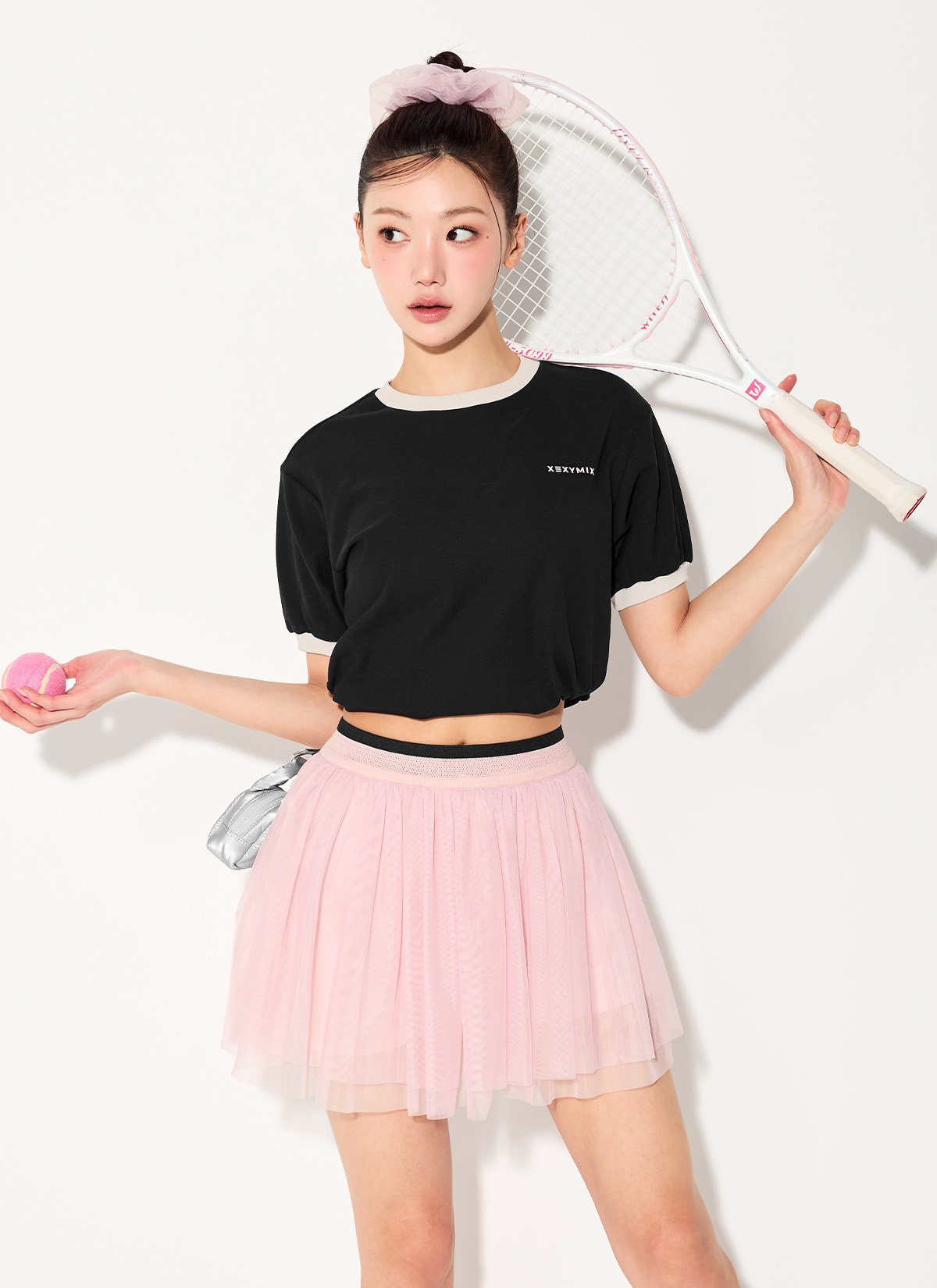 Áo Contrast piping string short sleeves - XFL2TS1116 - Ảnh 6